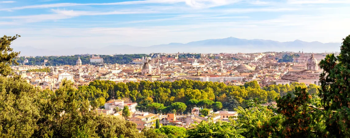 Výhled na Řím z Gianicola