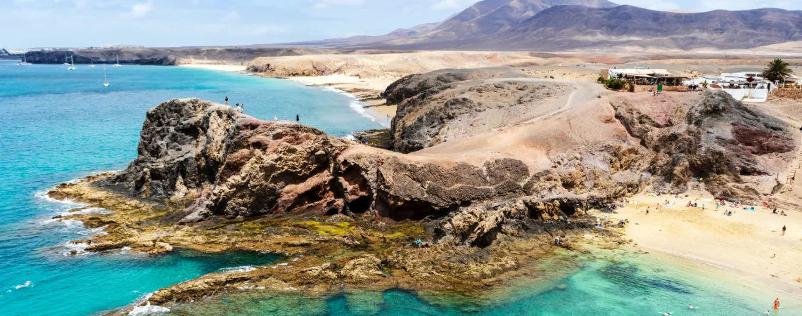 Playa de Papagayo na Kanárských ostrovech