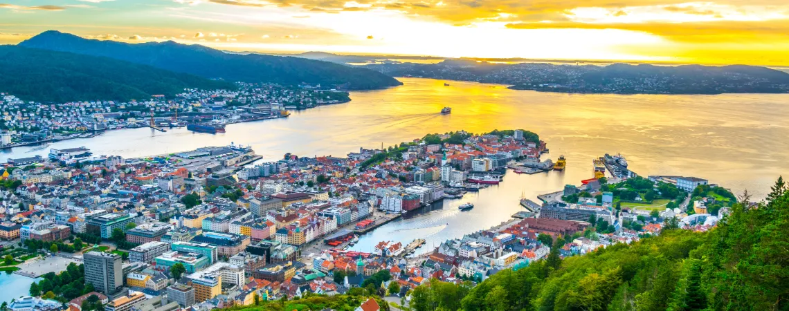 Výhled z Mount Fløyen