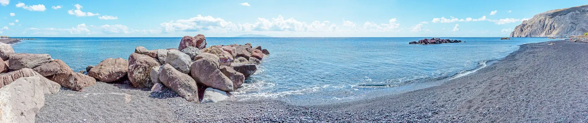 Santorini, pláž Kamari