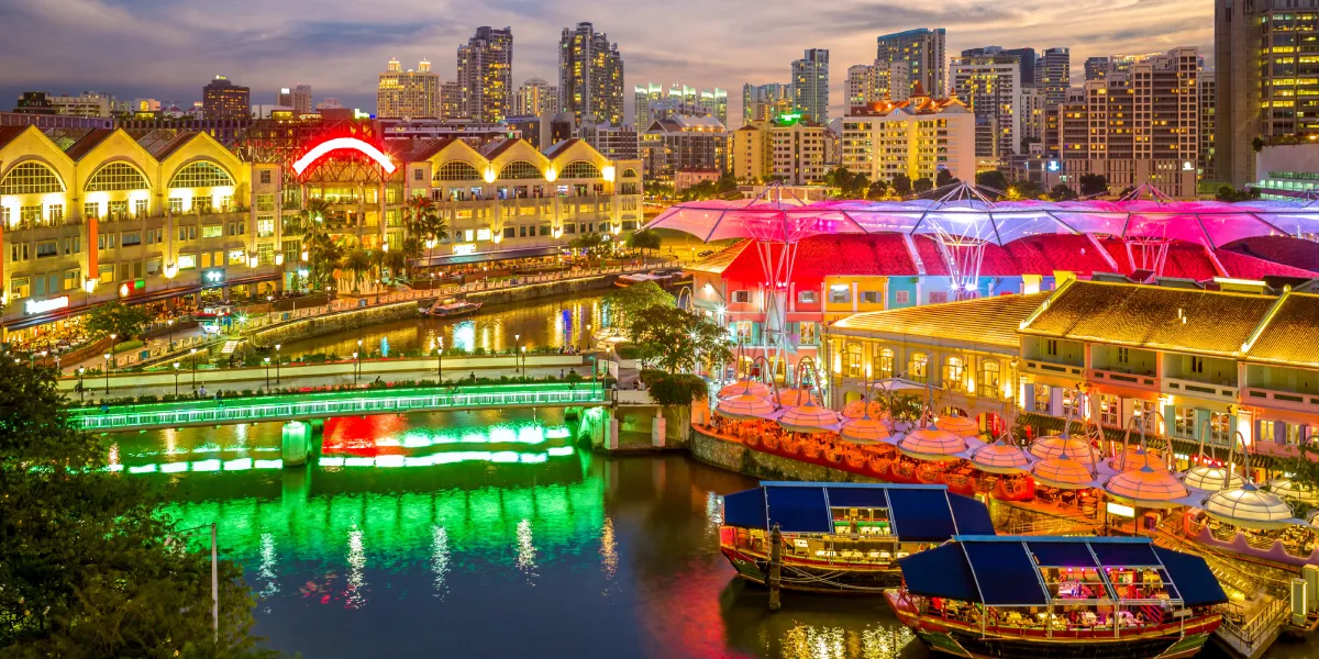 Clarke Quay a Boat Quay