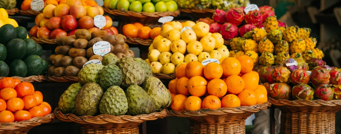 Tržnice s exotickým ovocem