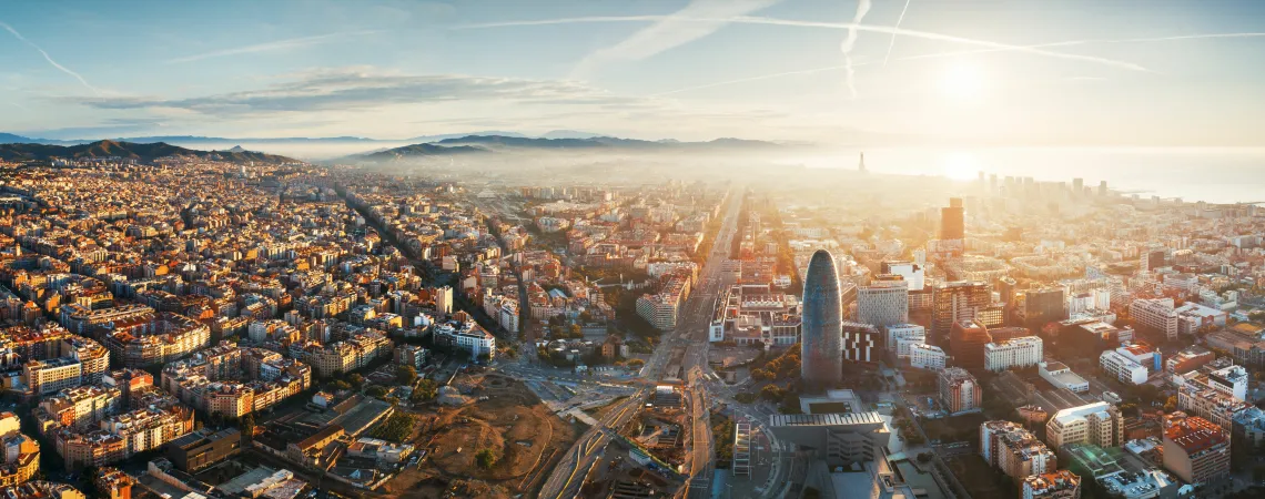 Fotografie Barcelony z výšky