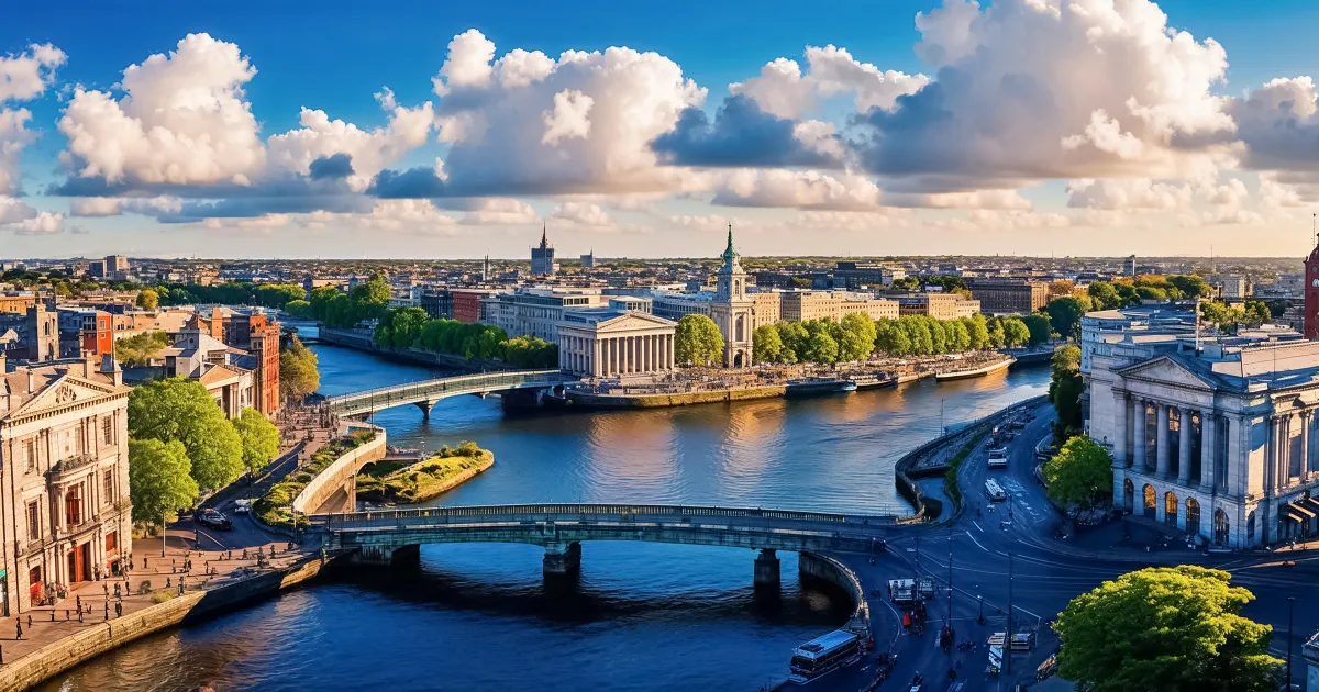 Panoramatický pohled na Dublin