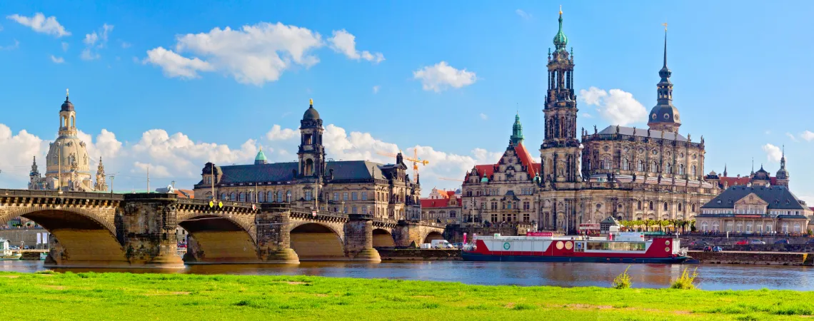 Výhled na Labe a Drážďany