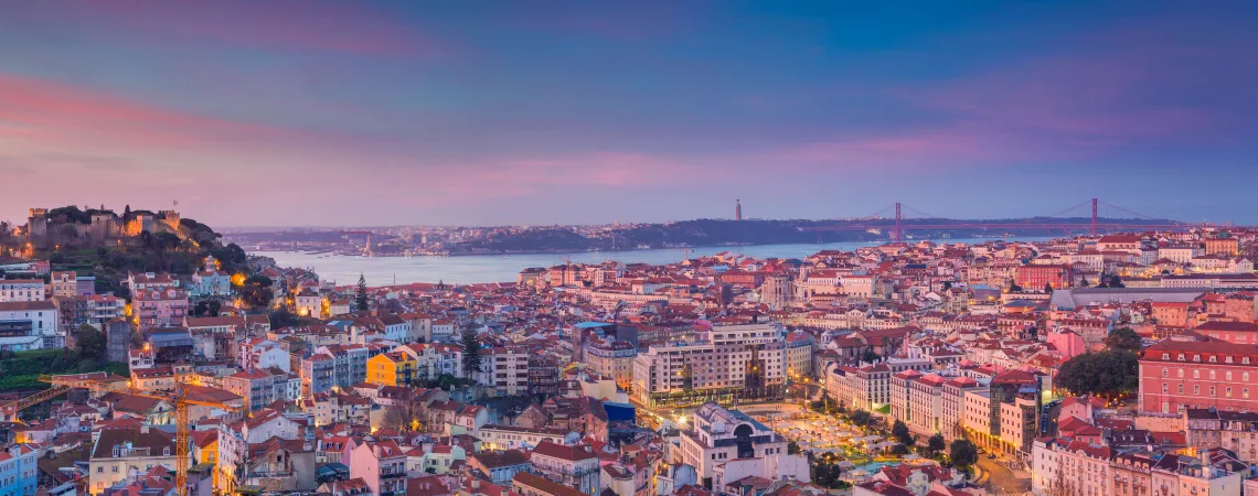 Lisabon při západu slunce