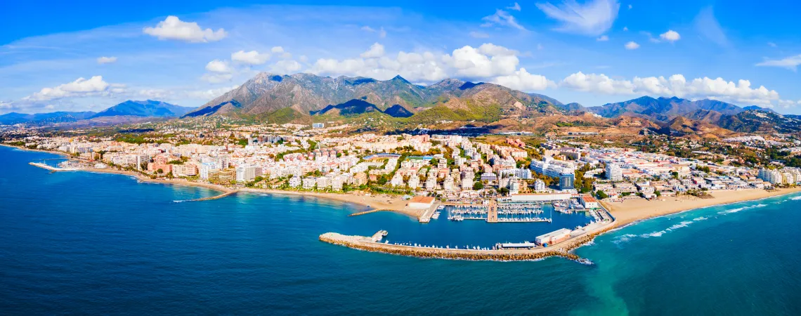 panoramatický pohled na Marbellu