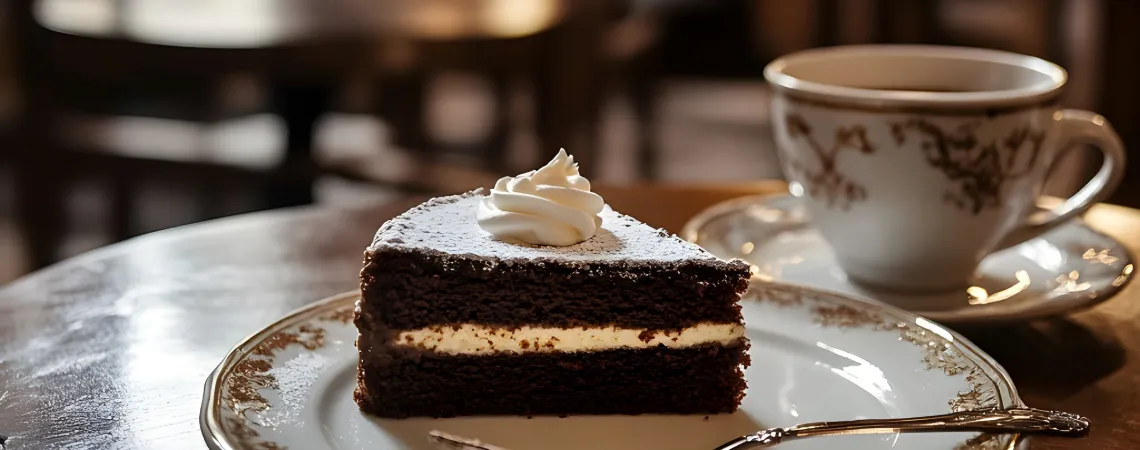 Posezení v kavárně u Sachr dortu