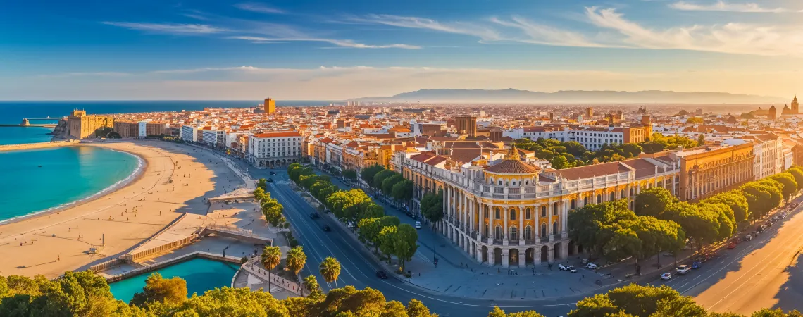 pohled na Valencijskou pláž