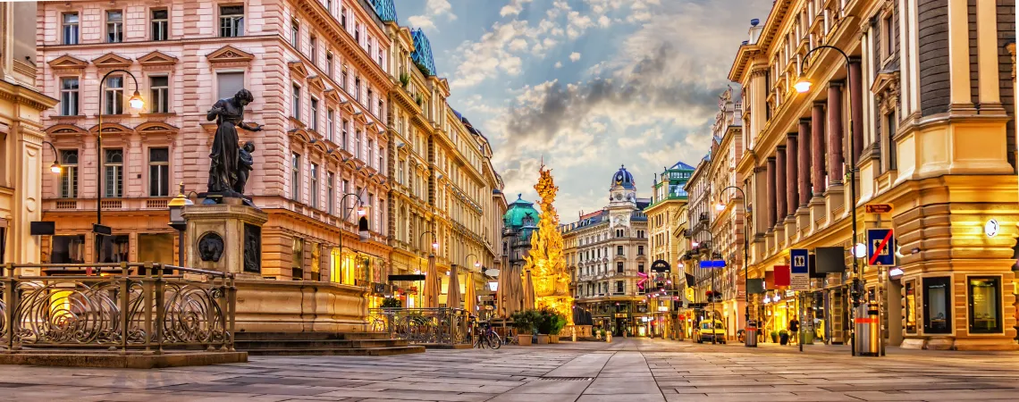 Ulice Graben v srdci Vídně