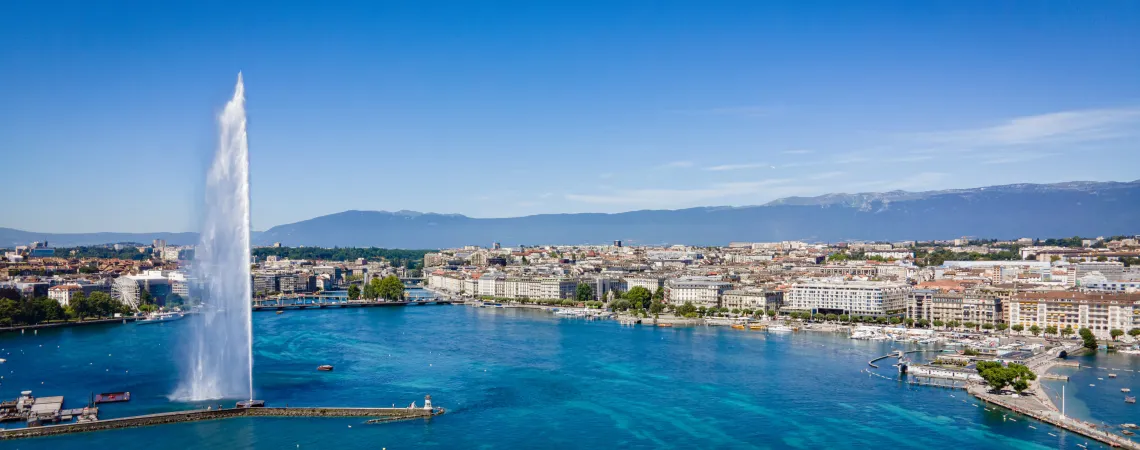 unikátní jezero v Ženevě