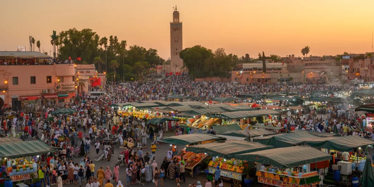 Večeře na Jemaa el-Fnaa