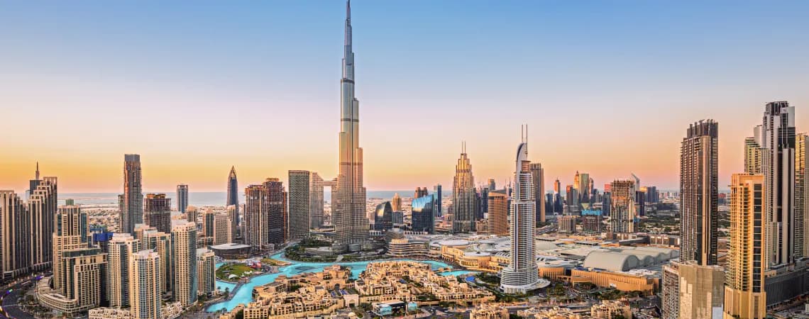 panoramatický pohled na Dubaj