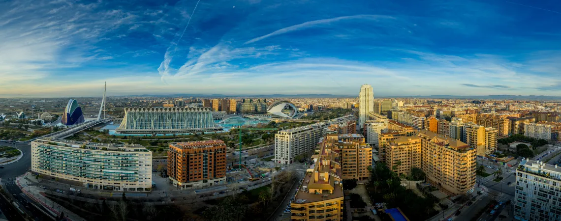 panoramatický pohled na Valencii