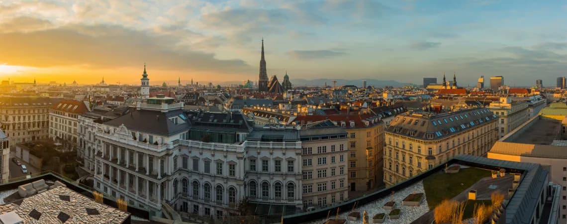 panoramatický pohled na Vídeň