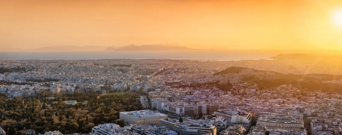 panoramatický pohled na Athény panoramatický pohled na Athény
