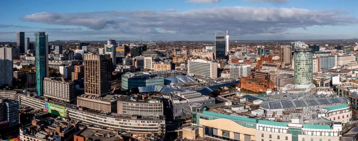 panoramatický pohled na Birmingham panoramatický pohled na Birmingham