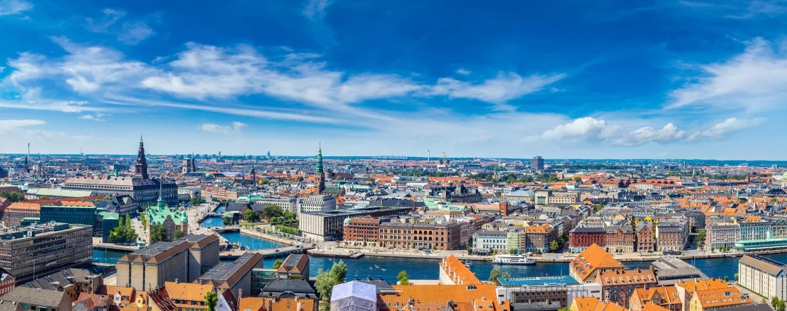 panoramatický výhled na Kodaň panoramatický výhled na Kodaň