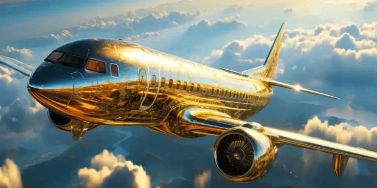 Zlatý Airbus STARLUX poprvé přistál na pražském letišti