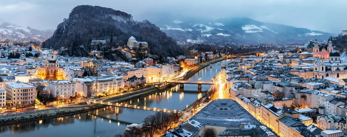 zasněžený Salzburg zasněžený Salzburg