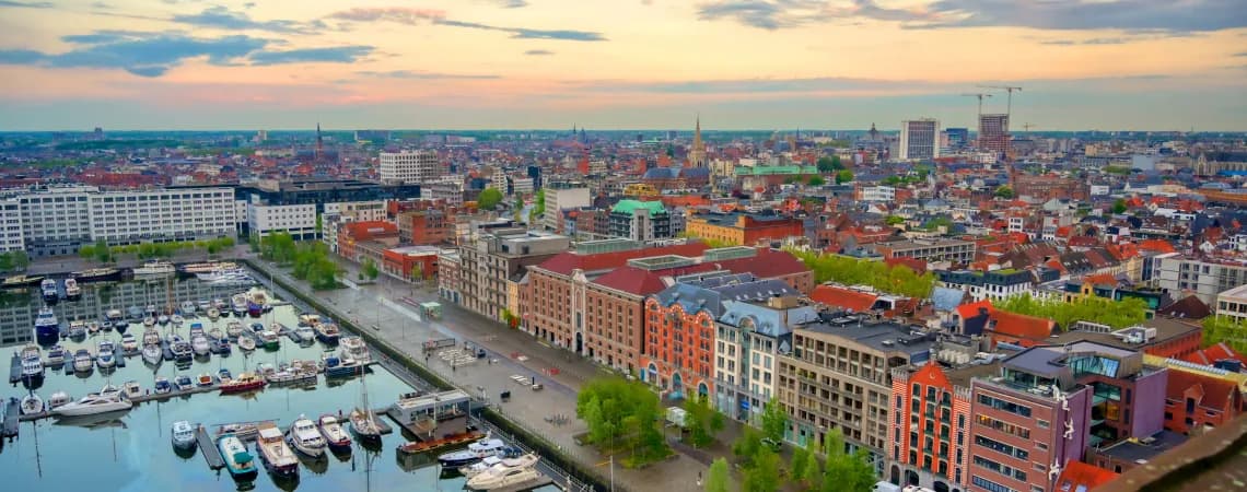 panoramatický pohled na Antverpy panoramatický pohled na Antverpy