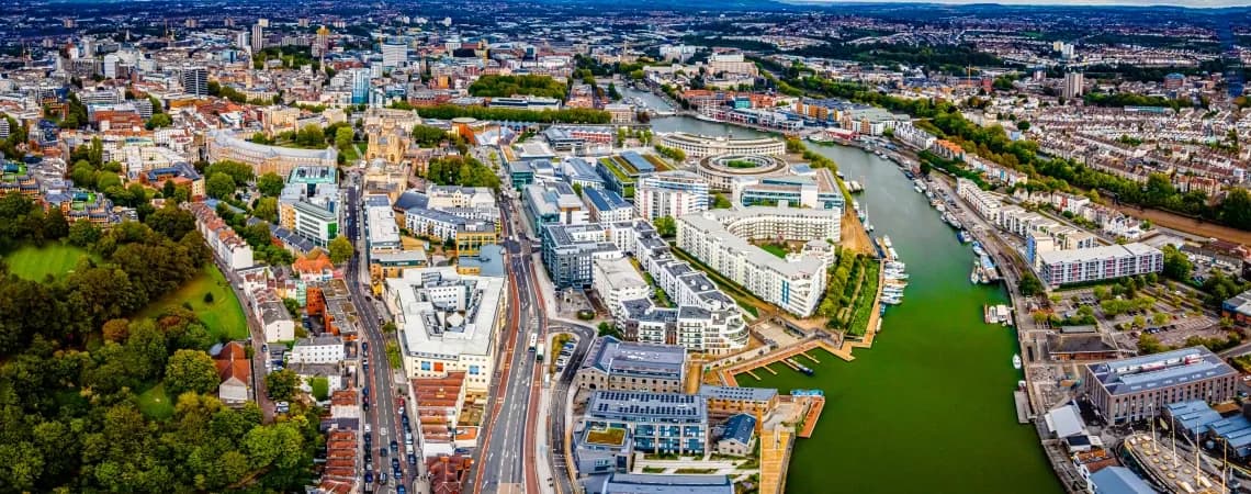 panoramatický pohled na Bristol panoramatický pohled na Bristol