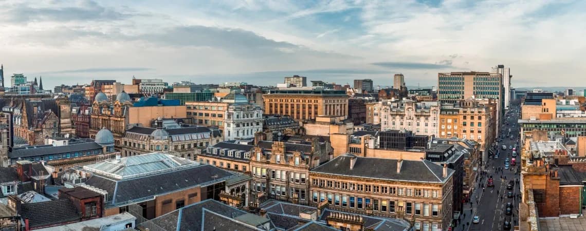panoramatický pohled na Glasgow panoramatický pohled na Glasgow