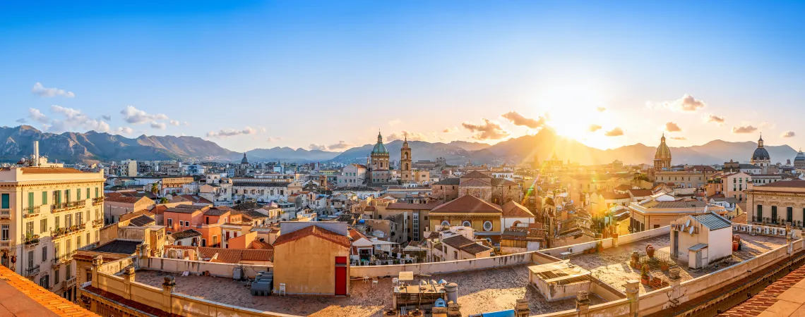 Palermo při západu slunce Palermo při západu slunce