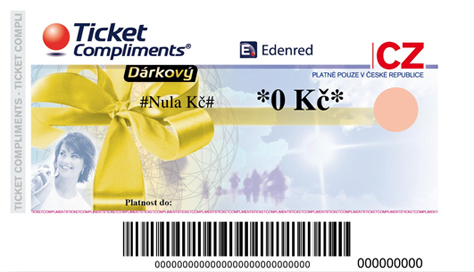 Plaťte u nás dárkovou poukázkou Edenred, Ticket Compliments